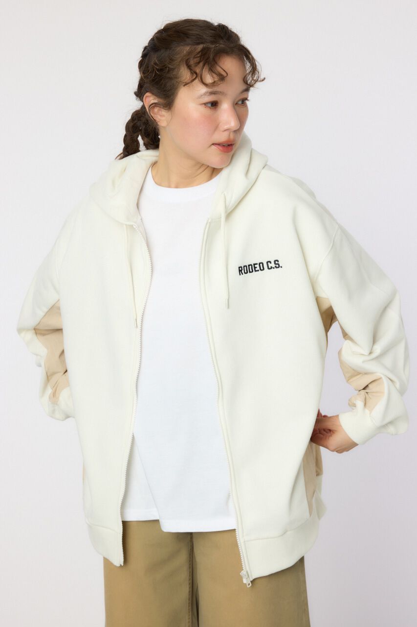 RODEO CROWNS「ナイロンアップリケロゴZIPパーカー」|パーカー|