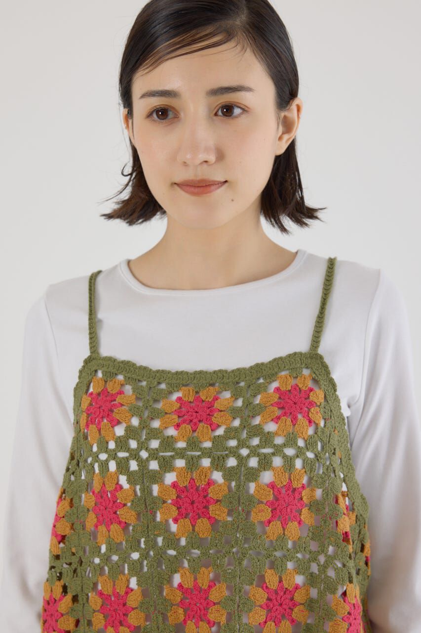 RODEO CROWNS「FLOWERクロシェキャミソール」|キャミソール|