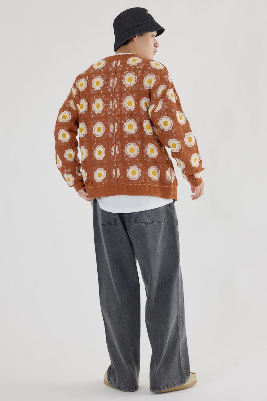 RODEO CROWNS「クロシェフラワーニットカーディガン」|カーディガン|