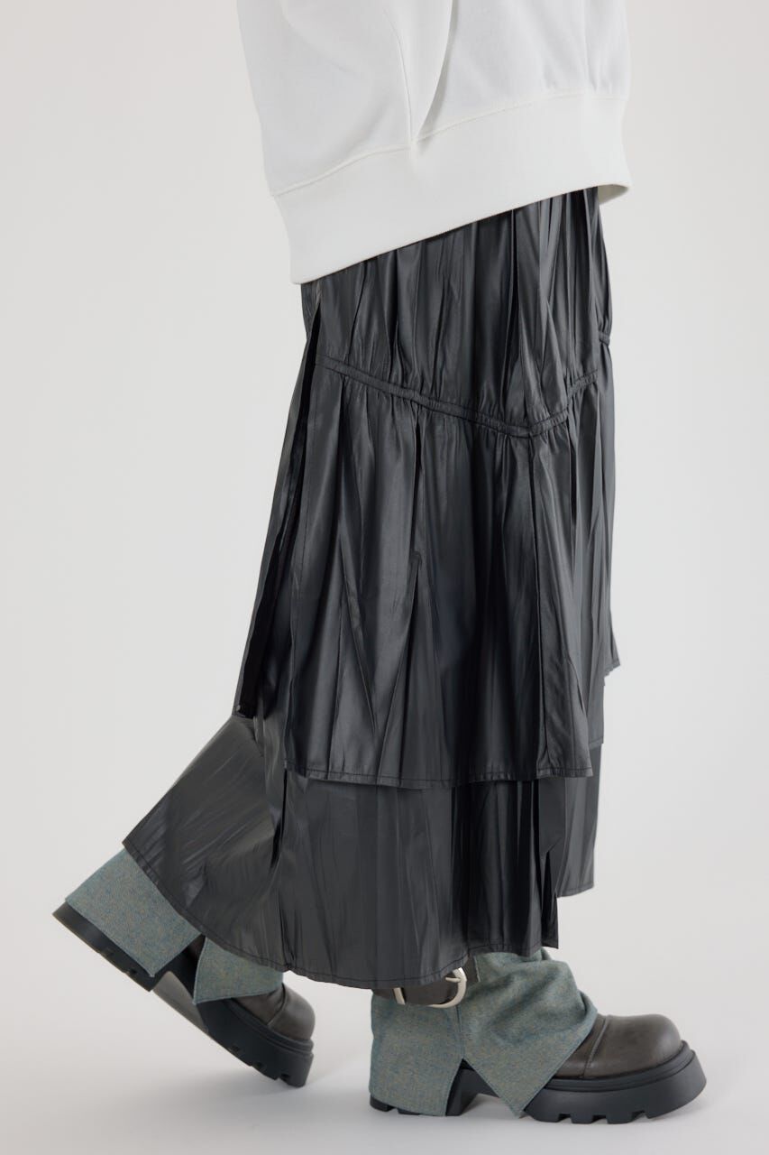 RODEO CROWNS「レザーライクフリルティアードスカート」|スカート|