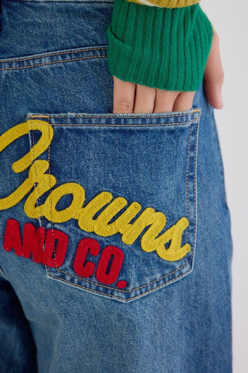 RODEO CROWNS「HIP EMB LOOSE DENIM」|デニム|