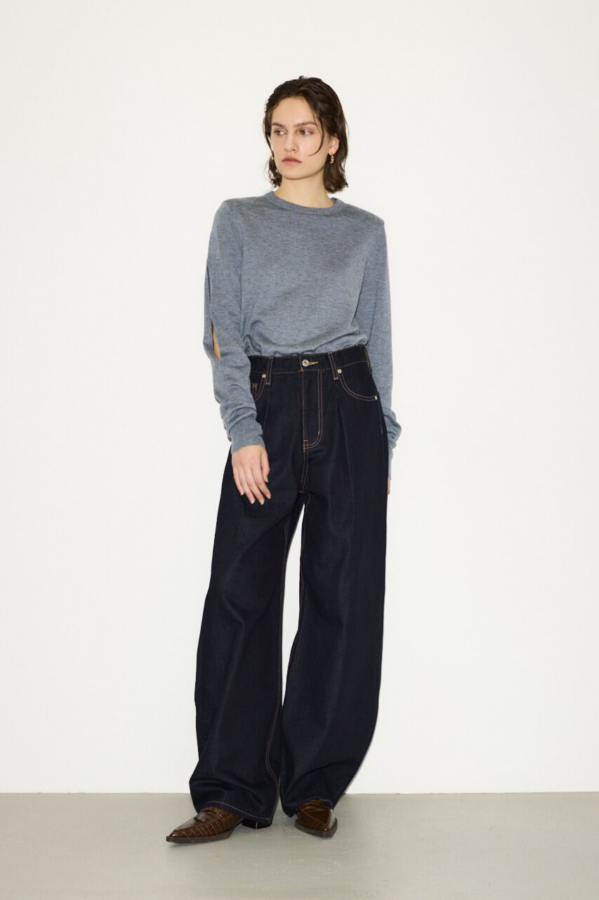 SLY「J／W CURVE TUCKED パンツ」|デニム|