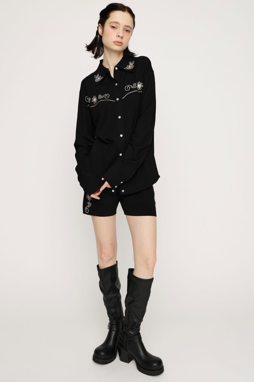 SLY「WESTERN STUDS KNIT シャツ」|シャツ・ブラウス|