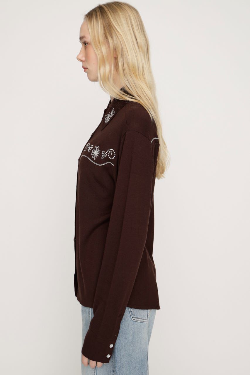 SLY「WESTERN STUDS KNIT シャツ」|シャツ・ブラウス|