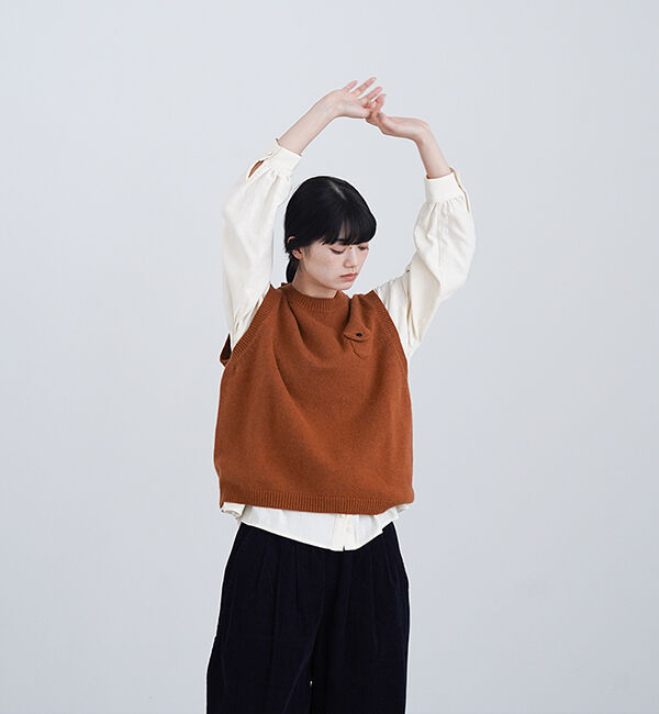 休日と詩「休日のスモールポケットベスト」|ベスト・ジレ|