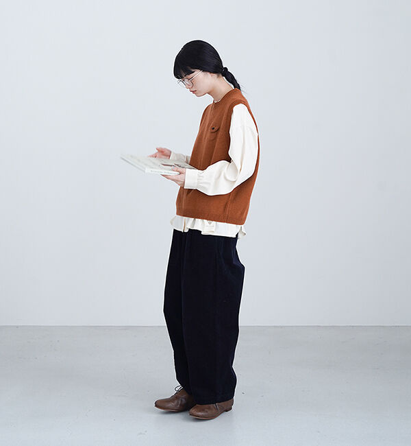 休日と詩「休日のスモールポケットベスト」|ベスト・ジレ|