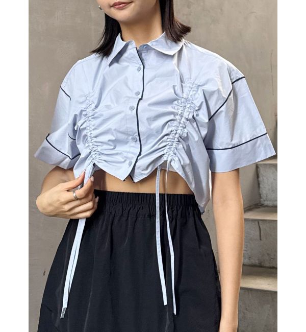 MURUA「バイカラーシャーリングシャツ」|シャツ・ブラウス|ブルー