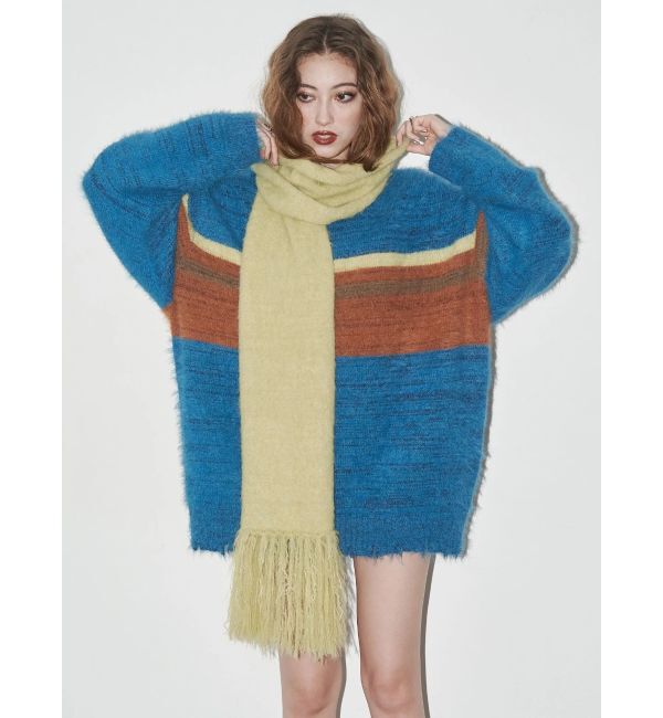 EVRIS「マフラーSETシャギーニットトップス」|ニット・セーター|