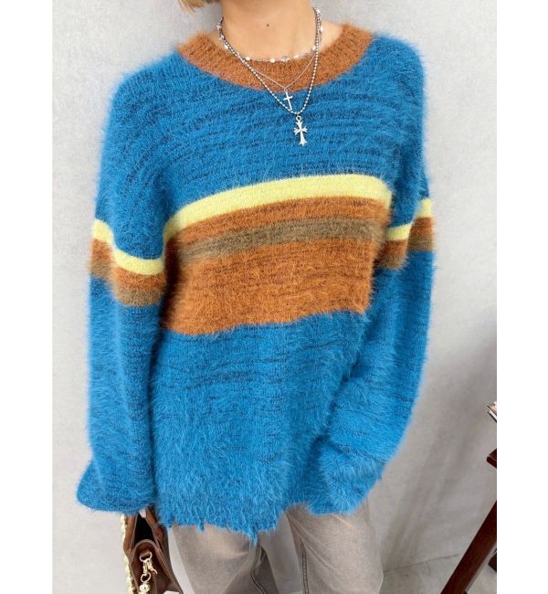 EVRIS「マフラーSETシャギーニットトップス」|ニット・セーター|