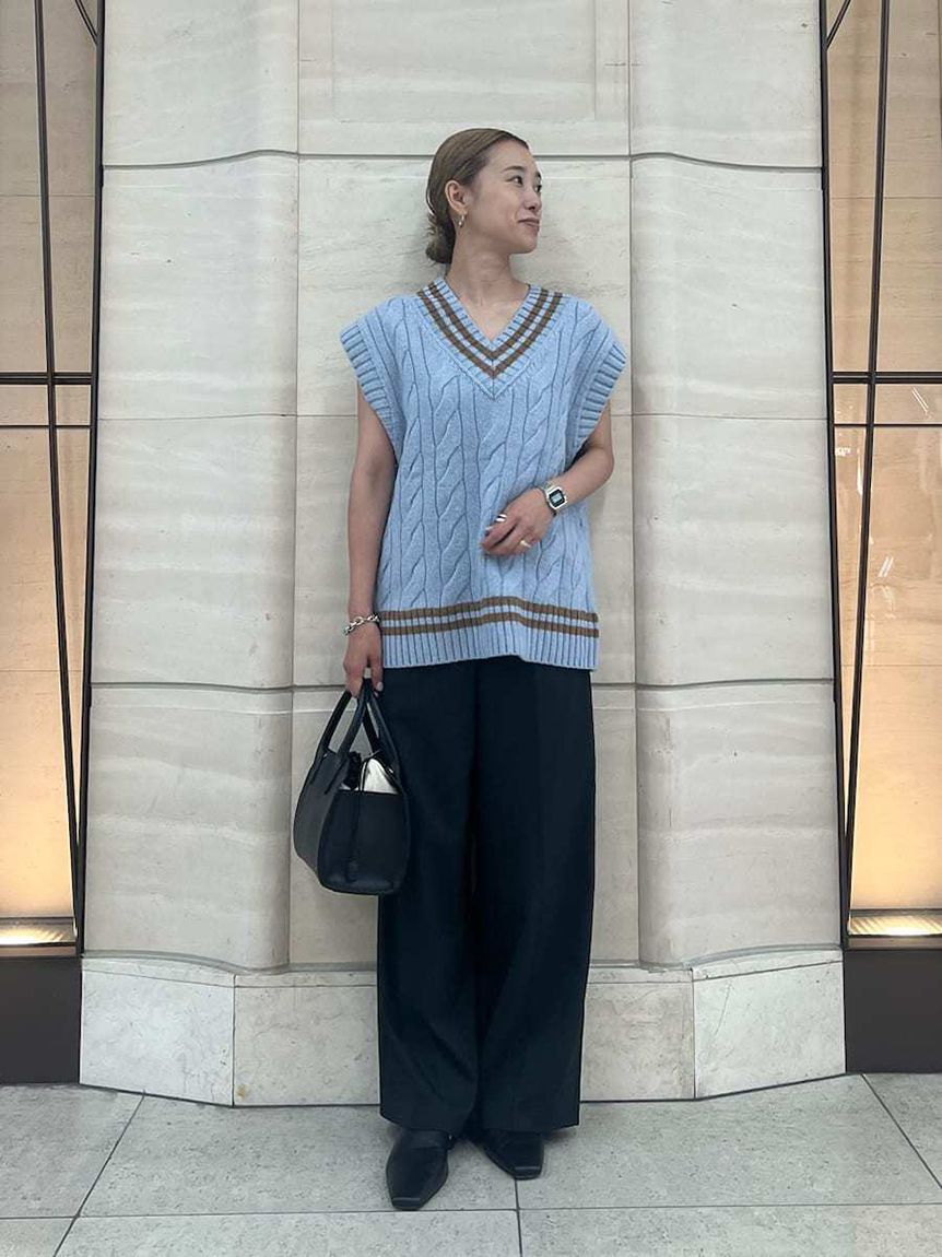 Mila Owen「チルデンニットベスト」|ダウンベスト・ベスト|