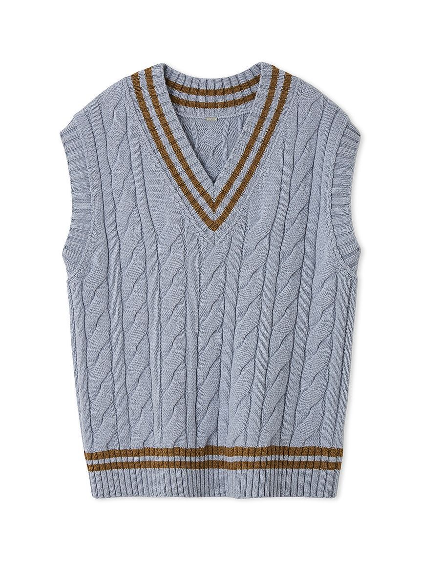 Mila Owen「チルデンニットベスト」|ダウンベスト・ベスト|