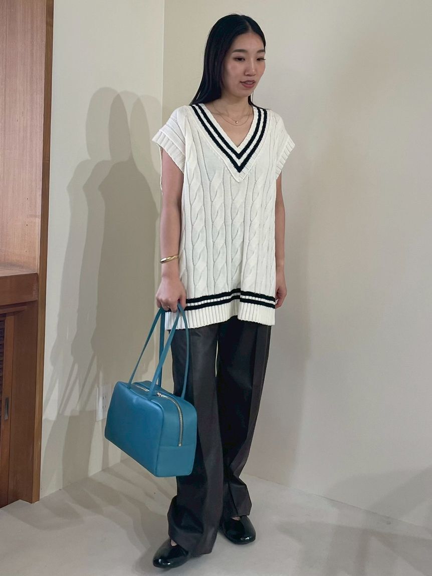 Mila Owen「チルデンニットベスト」|ダウンベスト・ベスト|