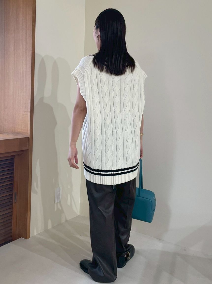 Mila Owen「チルデンニットベスト」|ダウンベスト・ベスト|