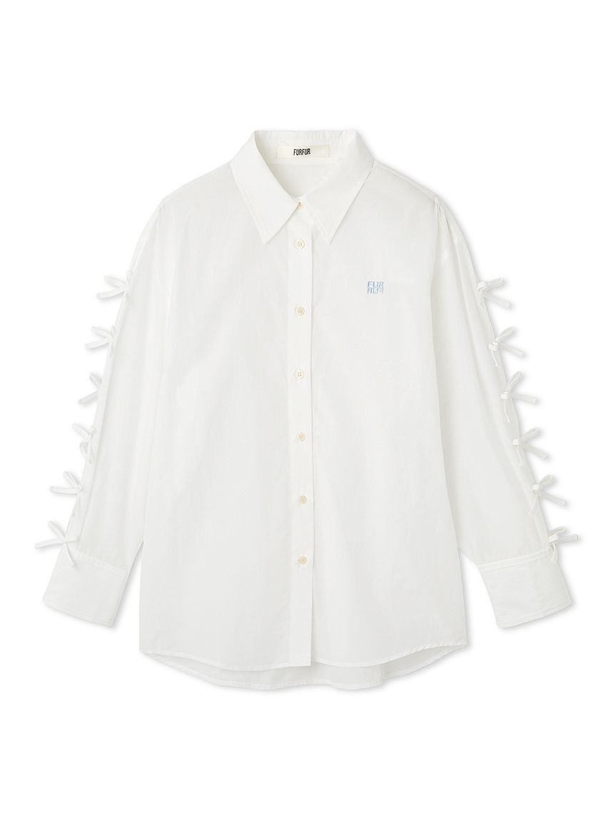 FURFUR「リボンスリーブシアーシャツ」|シャツ・ブラウス|