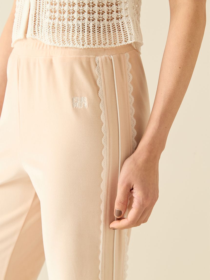 FURFUR「サイドレースベロアトラックパンツ」|チノ|