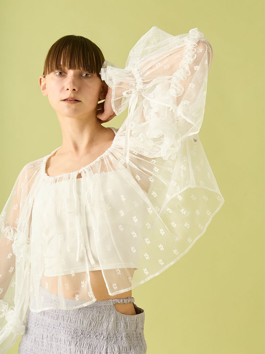 FURFUR「チュールフリルボレロ」|カーディガン|