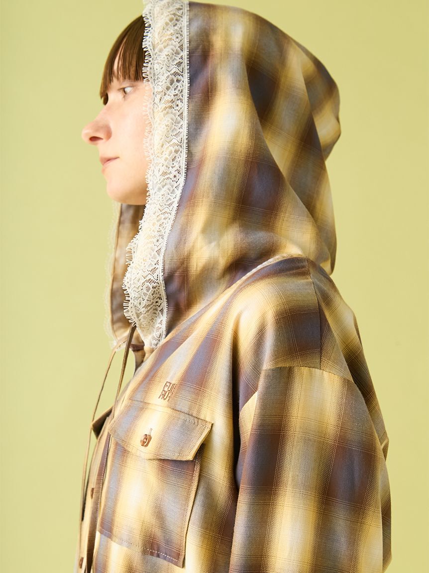 FURFUR「フーディーオンブレーチェックシャツ」|シャツ・ブラウス|