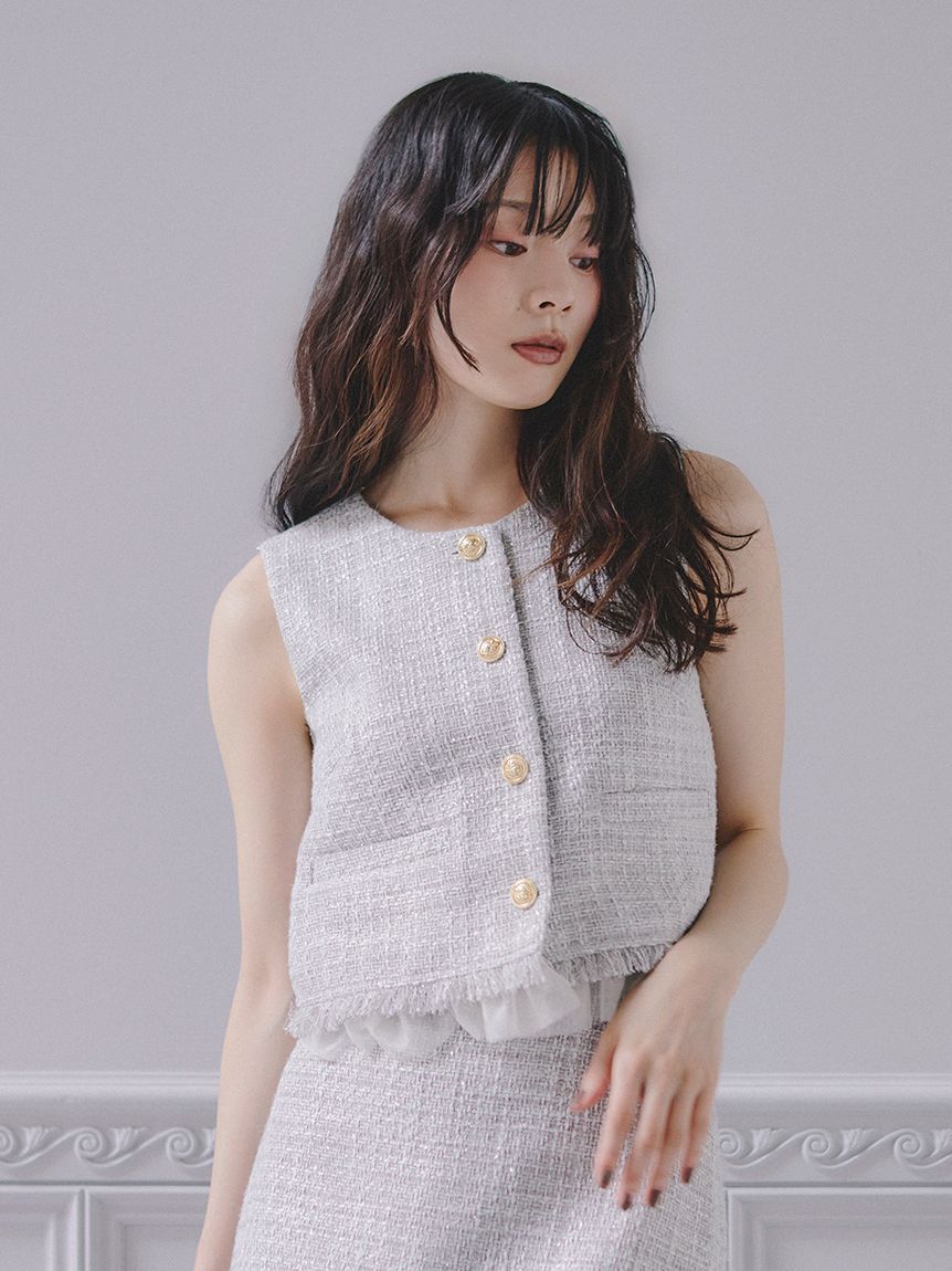 FURFUR「【限定カラー】ツイードベスト」|ダウンベスト・ベスト|