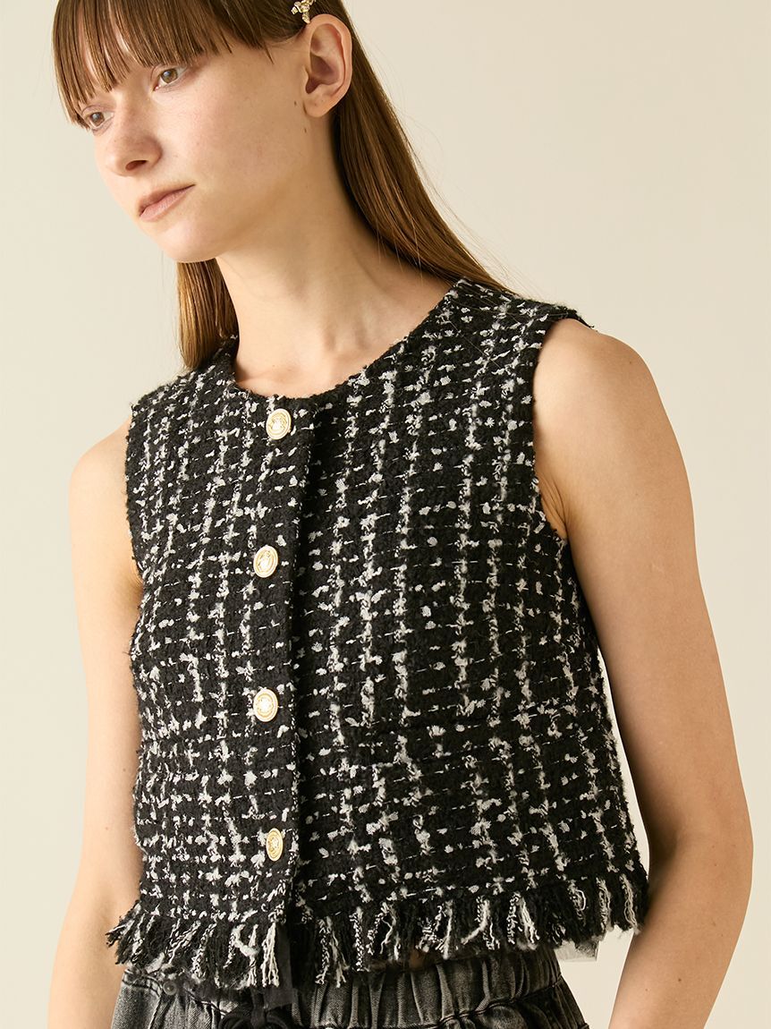 FURFUR「【限定カラー】ツイードベスト」|ダウンベスト・ベスト|