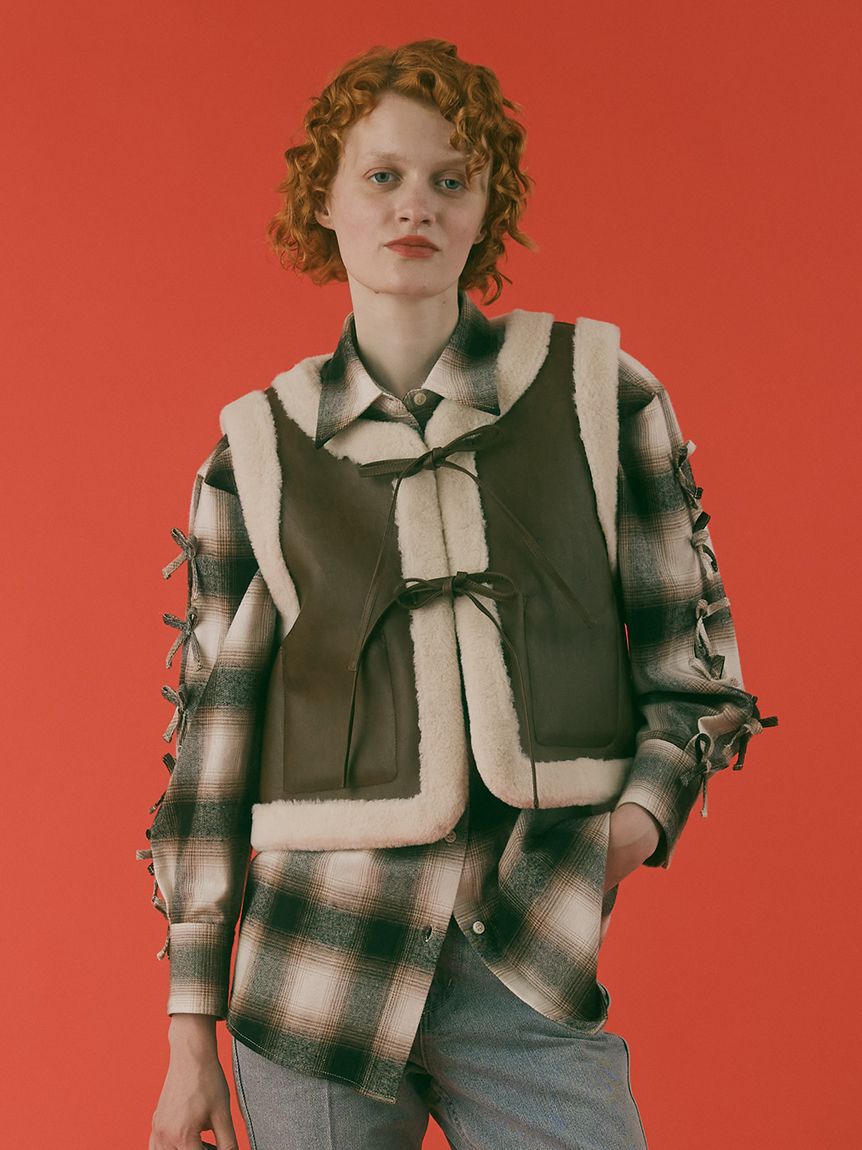 FURFUR「リバーシブルムートンベスト」|ダウンベスト・ベスト|