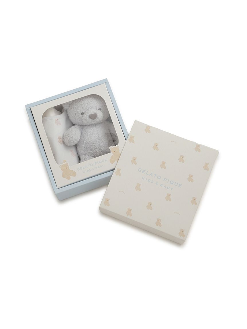 GELATO PIQUE KIDS & BABY「【ラッピング済み】【BABY】ベアぬいぐるみ&スタイ2点セット ギフトBOX」|その他ベビー用品|