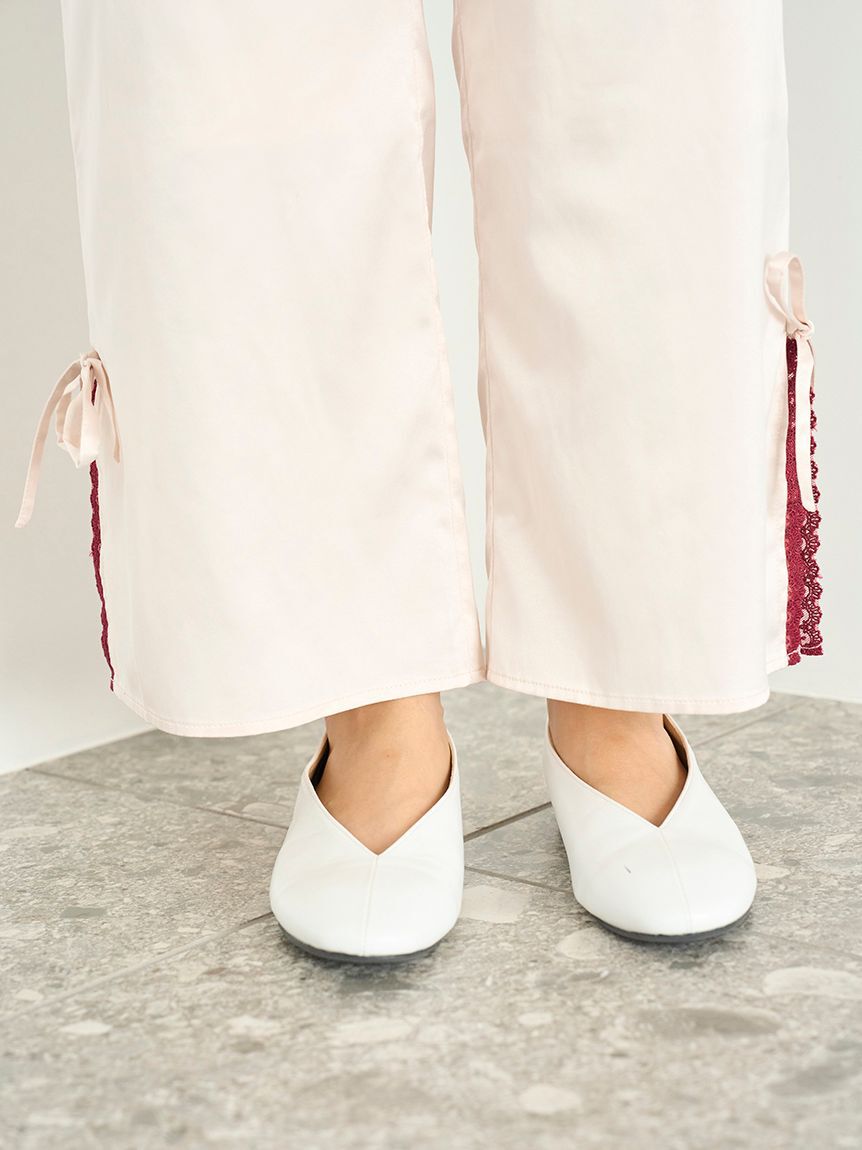 gelato pique「レースサテンロングパンツ」|ルームウェア|