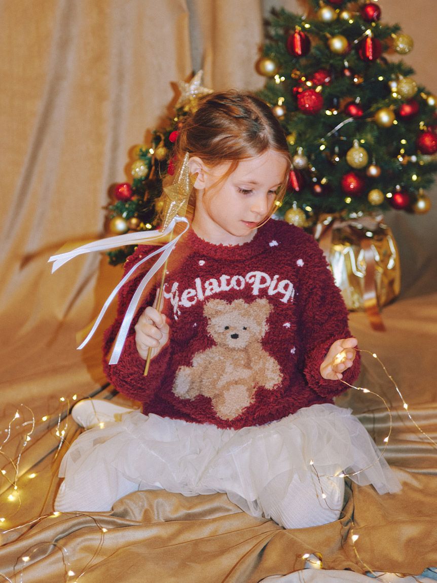GELATO PIQUE KIDS & BABY「【HOLIDAY】【KIDS】ジェラートスノーベアプルオーバー」|プルオーバー|RED