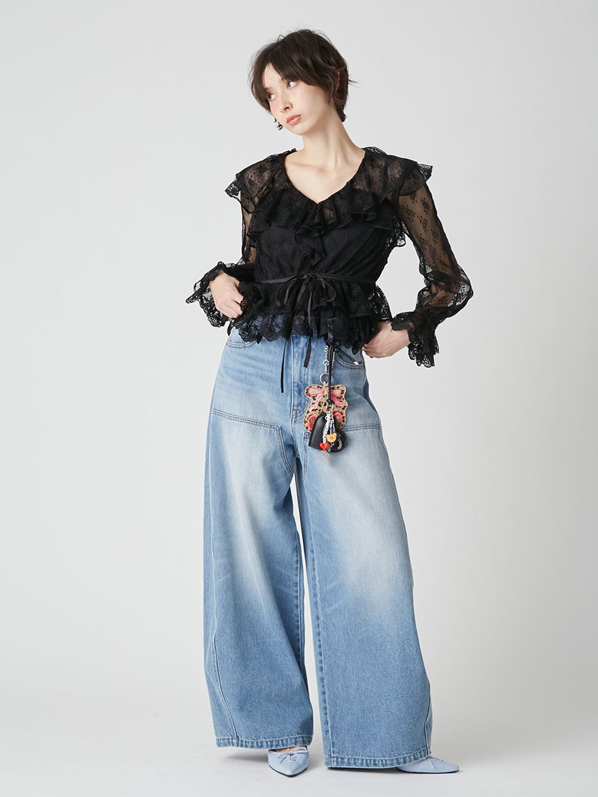 LILY BROWN「エンブロイダリーミラーチャーム」|キーケース|