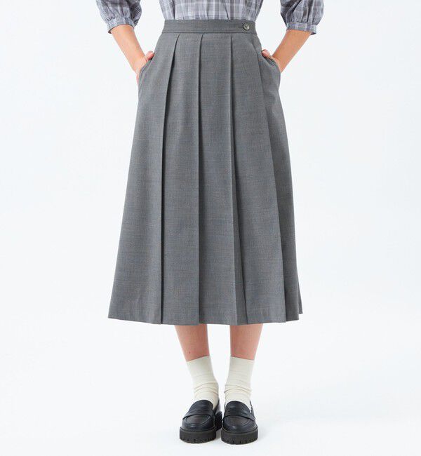 MACKINTOSH PHILOSOPHY「ウールトロタックプリーツスカート」|スカート|チャコールグレー