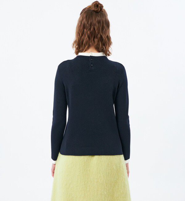 MACKINTOSH PHILOSOPHY「【2025年秋冬モデル】Cleric Collar Knit グリッター」|ニット・セーター|