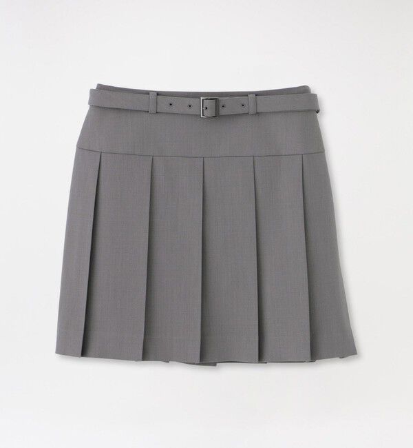  「プリーツミニスカート」|スカート|グレー