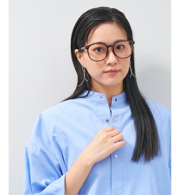  「ボストン型 メガネ│黒縁 プラスチックフレーム│レトロ｜ レンズ交換券付」|メガネ|