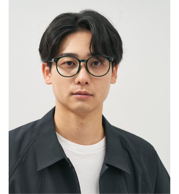  「ボストン型 メガネ│黒縁 プラスチックフレーム│レトロ｜ レンズ交換券付」|メガネ|