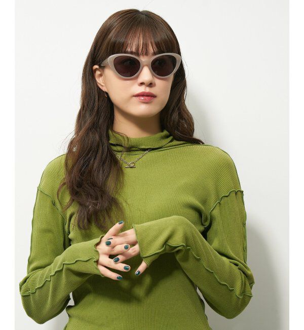  「Zoff｜サングラス｜フォックス型 キャッツアイ｜紫外線対策 UVカット」|サングラス|