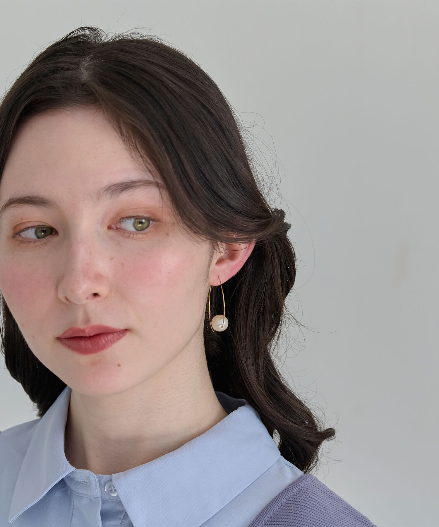 Phoebe「【金属アレルギー対応】ビッグサークルパールピアス/ニッケルフリー/大ぶり/存在感◎/主役級」|ピアス|