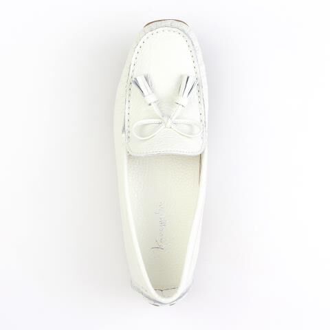 銀座かねまつ「AL240131PS1WHT　【本革】ドライヴィングシューズ【人気】」|ローファー|