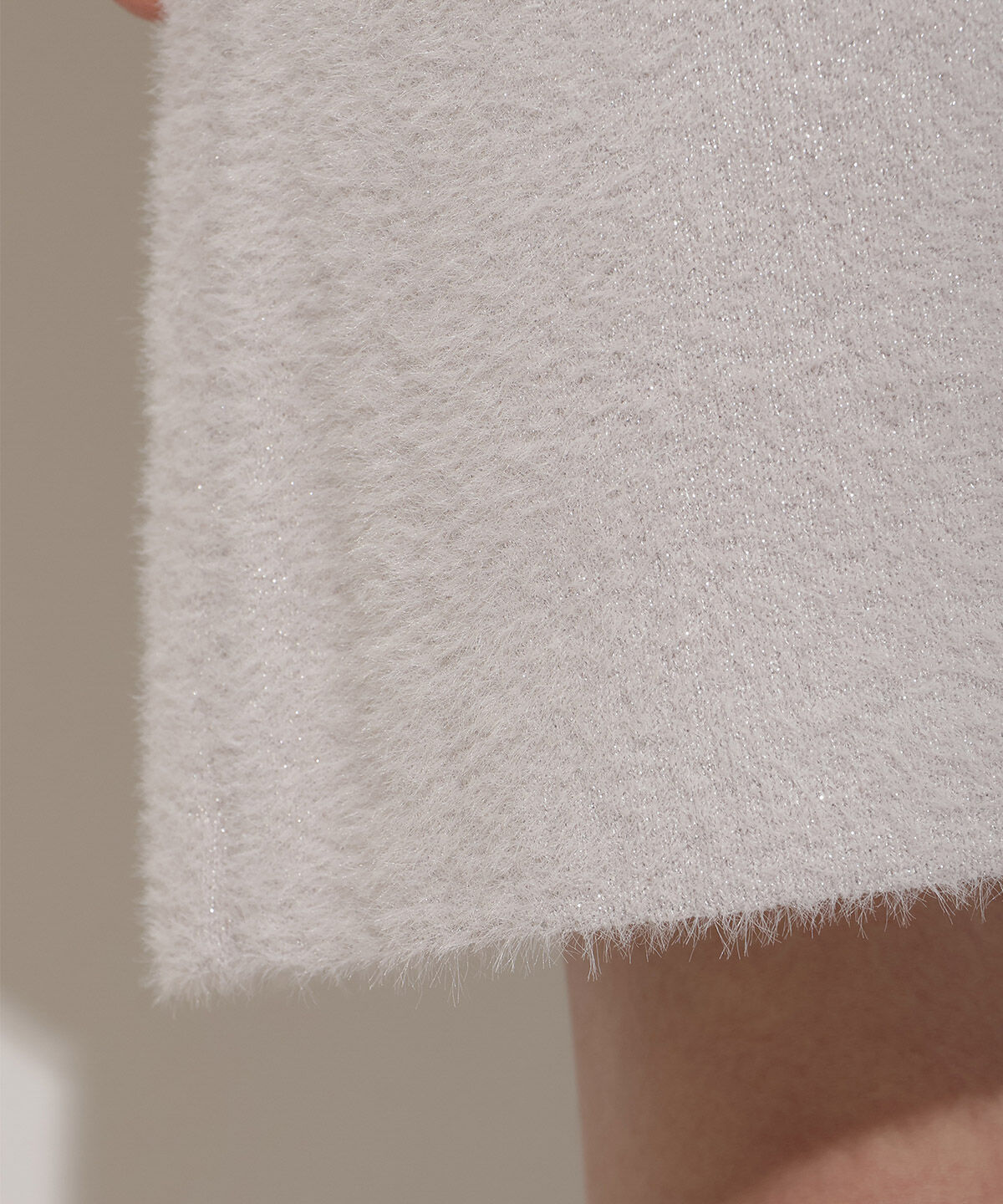 WILLSELECTION「オープンショルダーラメフェザーニットワンピース」|ワンピース|