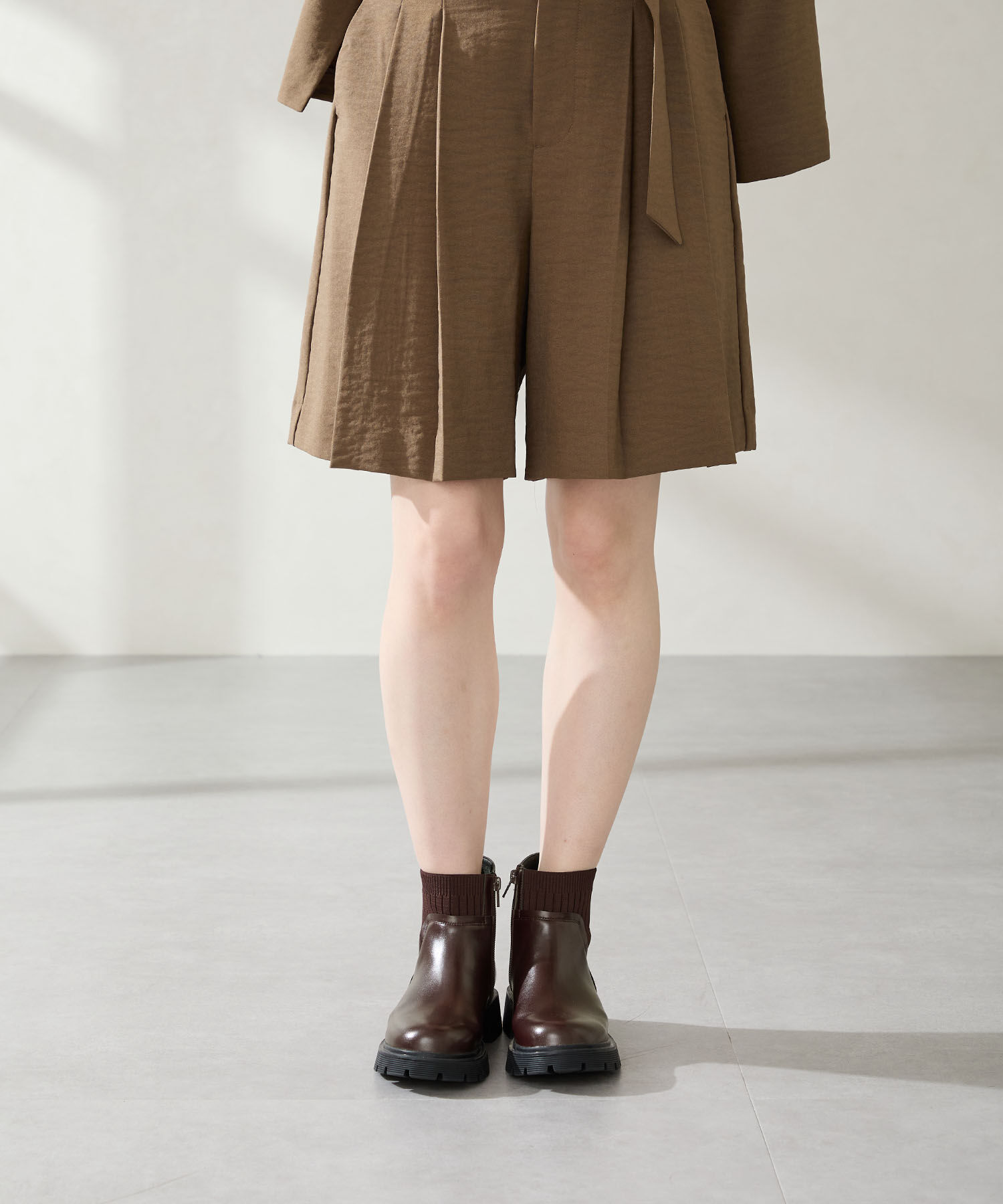 ORiental TRaffic「ニット ドッキング タンクソール ブーツ /51412」|ショートブーツ|