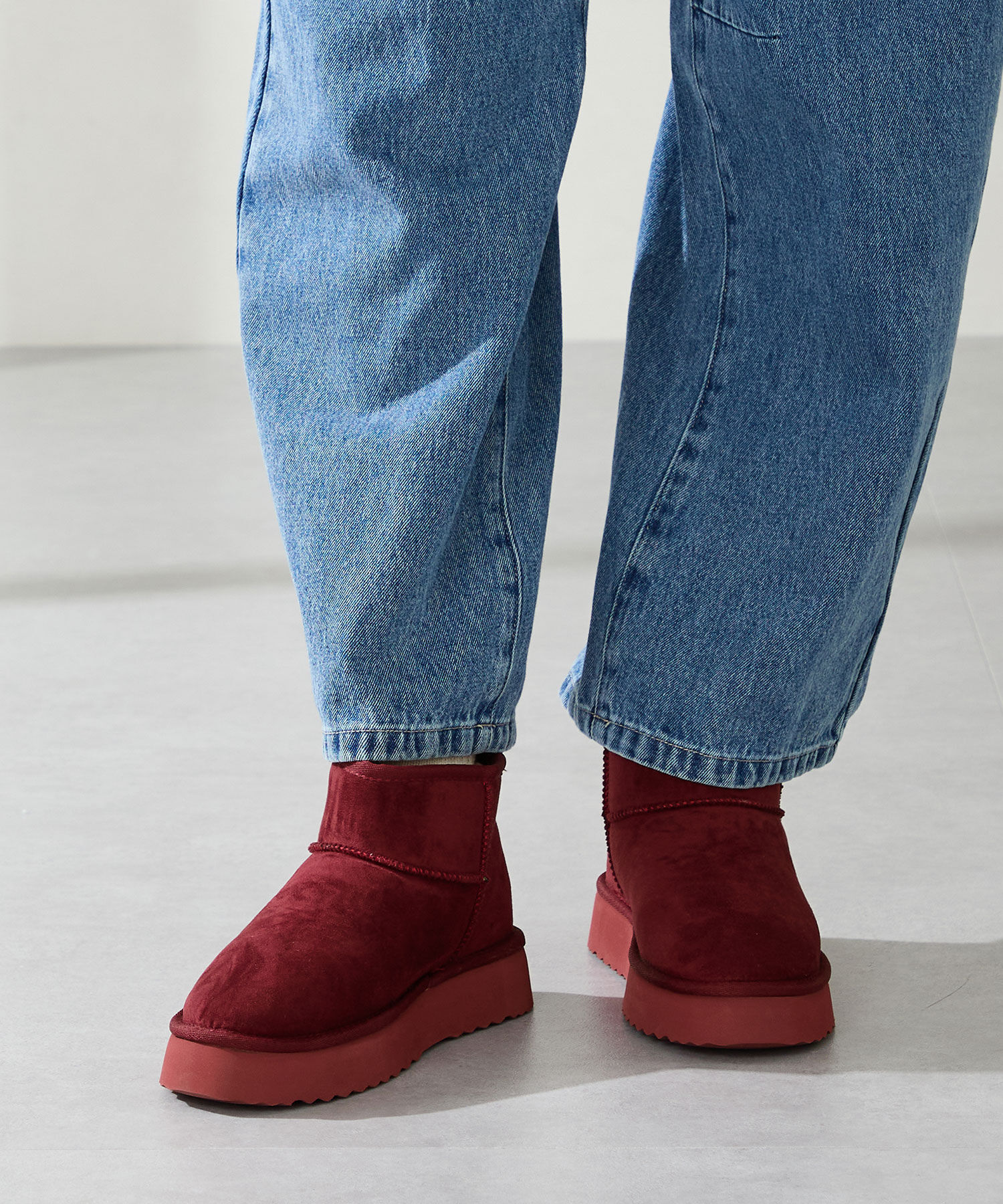 ORiental TRaffic「【 厚底 】ムートン ショートブーツ /51409 防寒 」|ショートブーツ|