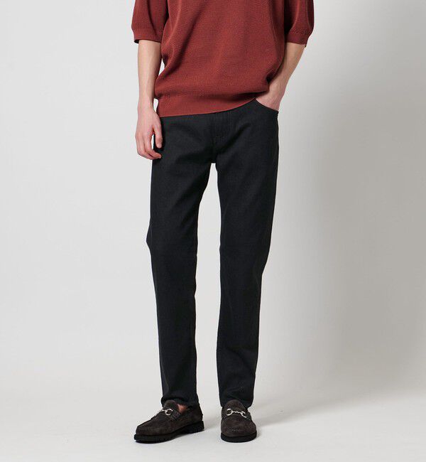 UNITED ARROWS「カイハラ スリムテーパード ブラック  デニム」|デニム|BLACK