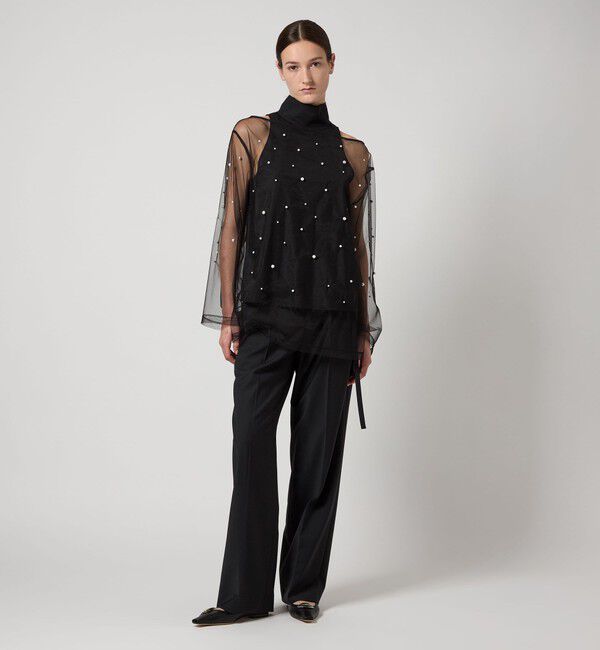 AEWEN MATOPH「＜AEWEN MATOPH＞チュール イミテーションパール ブラウス」|シャツ・ブラウス|