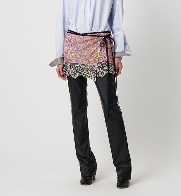 AEWEN MATOPH「＜AEWEN MATOPH＞チュールスパンコールレースラップスカート」|スカート|PINK