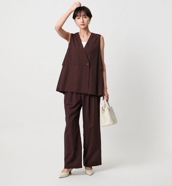 UNITED ARROWS「シアー イージー ワイド パンツ ‐ウォッシャブル‐」|チノ|