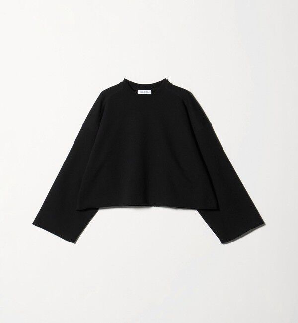 UNITED ARROWS「＜SACRA＞クロップド スウェット」|スウェット・ジャージ|BLACK