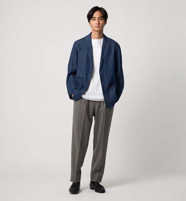 UNITED ARROWS「2プリーツ キャロットパンツ -ストレッチ-」|チノ|