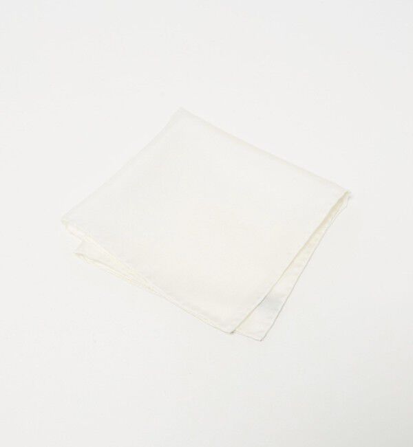 UNITED ARROWS「ツイル ホワイト チーフ」|ハンカチ|WHITE