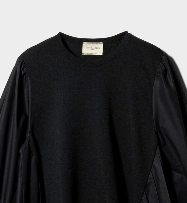 UNITED ARROWS「プリーツ コンビ ニット ブラウス ‐ウォッシャブル‐」|シャツ・ブラウス|