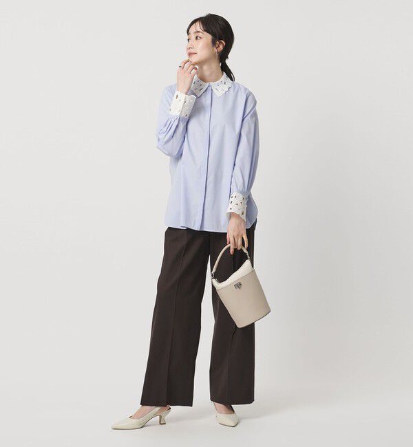 UNITED ARROWS「エンブロイダリー カラー シャツ ‐ウォッシャブル‐」|シャツ・ブラウス|