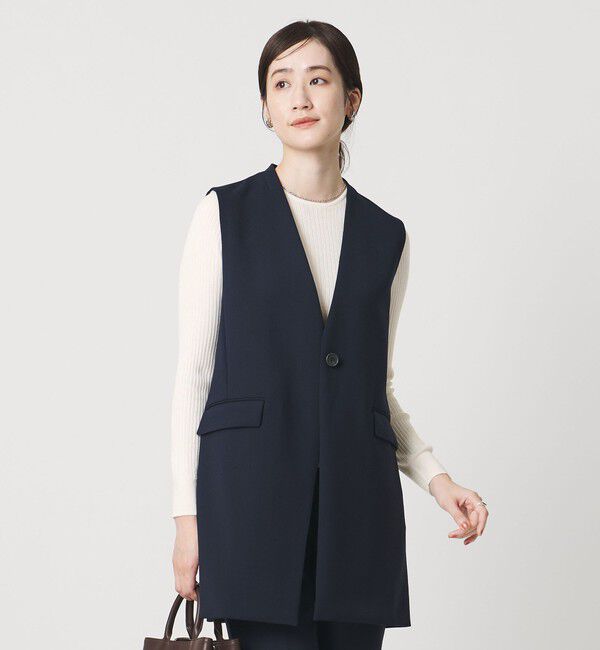 UNITED ARROWS「リブ クルーネック ニット」|ニット・セーター|