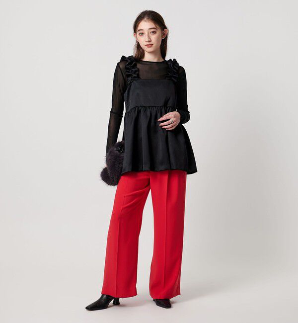 UNITED ARROWS「ギャザー サテン キャミソール ‐ウォッシャブル‐」|キャミソール|